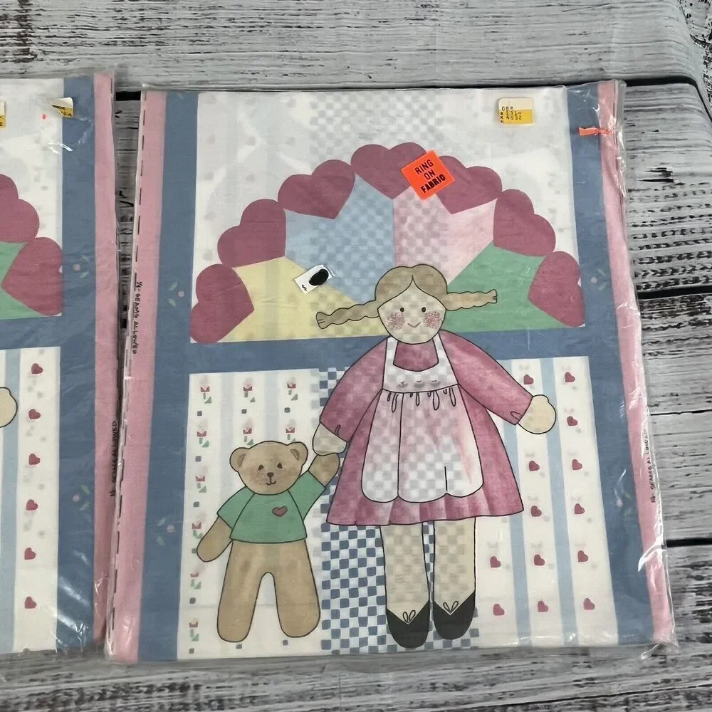Lot of 2 Vintage Boni's Bunnies & Bears Womens Shirt Kit 5101 Girl With Balloon
